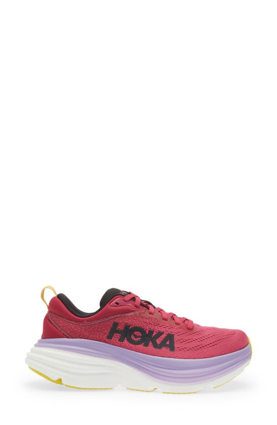 Hoka Bondi 8 Running Shoe In Cherries Jubilee/ Pink Yarrow | ModeSens