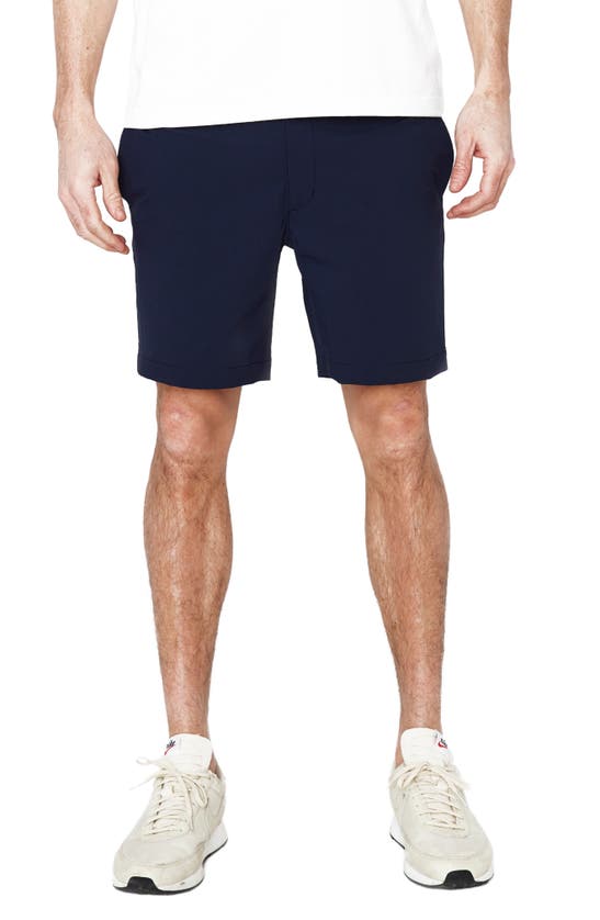 Shop Western Rise Evolution Hybrid Nylon Stretch Twill Chino Shorts In Navy