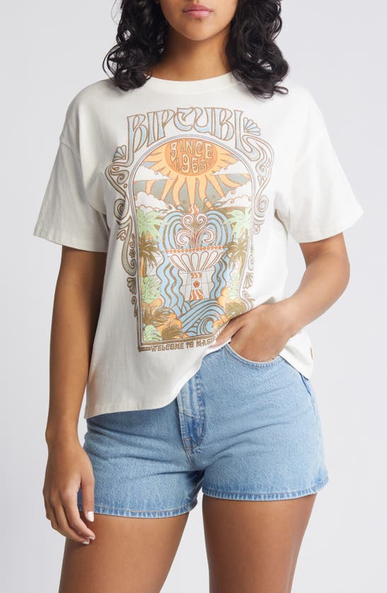 Shop Rip Curl Alchemy Oversize Logo Graphic T-shirt In Bone