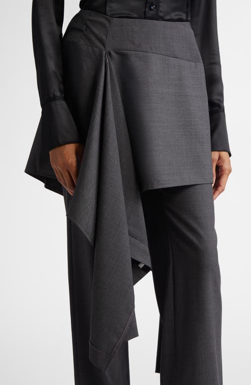 Shop Monse Tailored Skirt Trousers In Charcoal