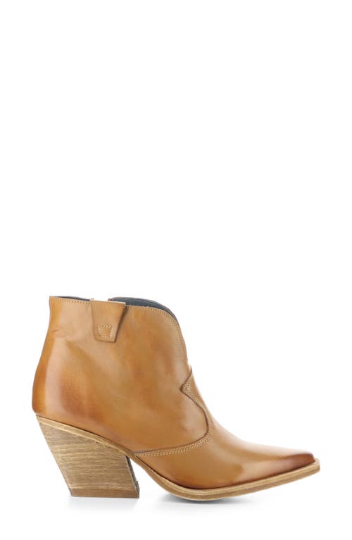 Shop Fly London Waxi Pointed Toe Western Boot In Camel Velvet