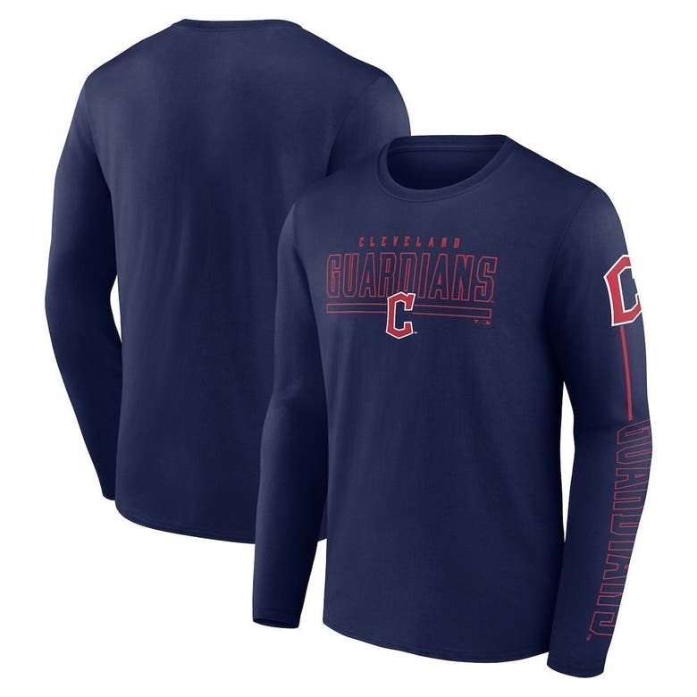 Men's Cleveland Guardians Fanatics Branded Navy Team Front Line