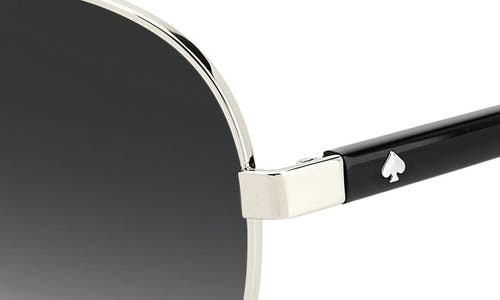 Shop Kate Spade New York Averie 58mm Gradient Aviator Sunglasses In Palladium/grey Shaded