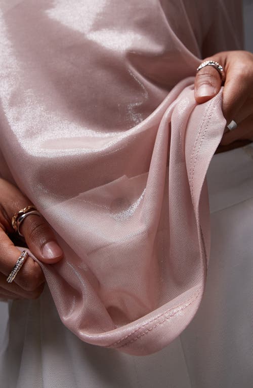 Shop Topshop Metallic Sheer T-shirt In Pink