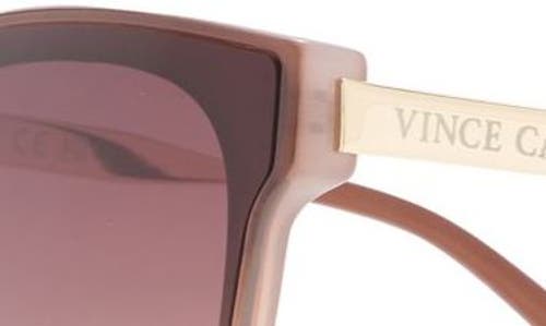 Shop Vince Camuto Two-tone Square Sunglasses In Brown/nude