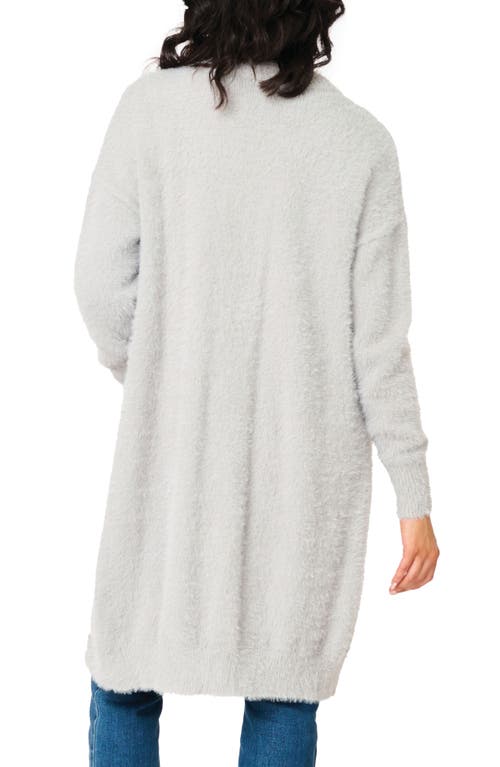 Shop Gibsonlook Eyelash Cozy Cardigan In Silver