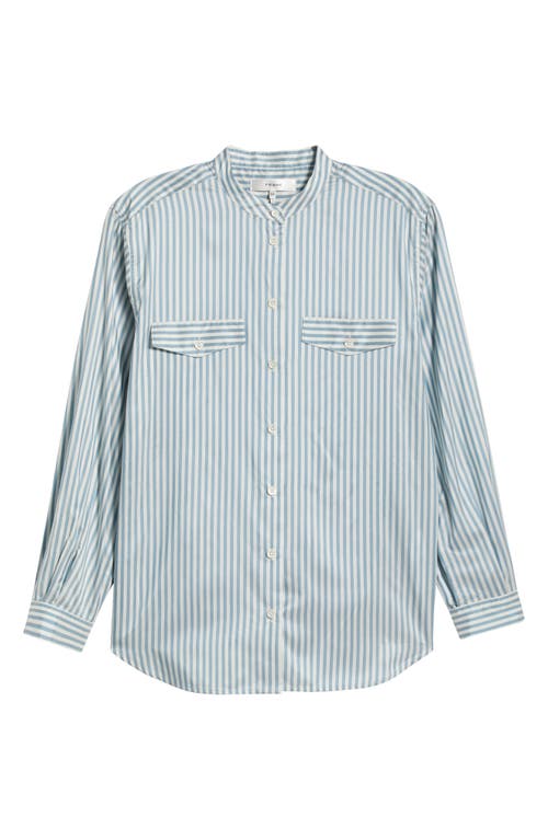 FRAME FRAME STRIPE SILK BUTTON-UP SHIRT