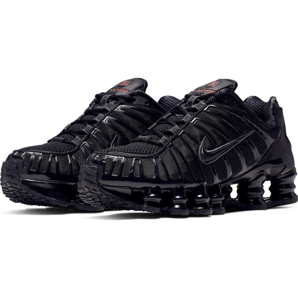 Shop Nike Shox Tl Sneaker In Black/metallic/max Orange