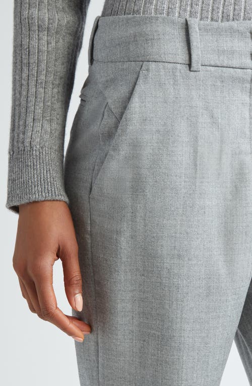 Eleventy Tapered Virgin Wool Blend Pants In Grey