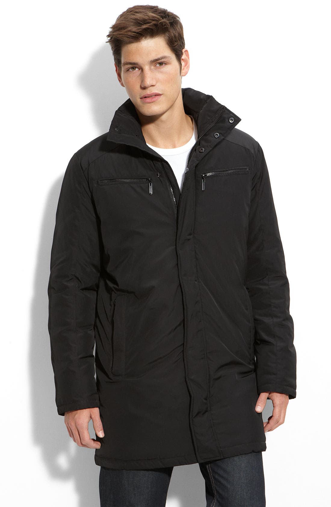 Black Rivet Insulated Trench Coat Nordstrom