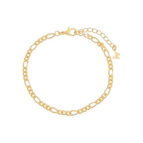 Shop Adina Eden By  Figaro Bracelet In Gold