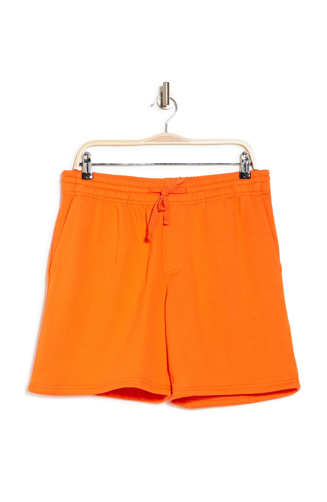 Abound Drawstring Fleece Knit Shorts In Orange Mandarin