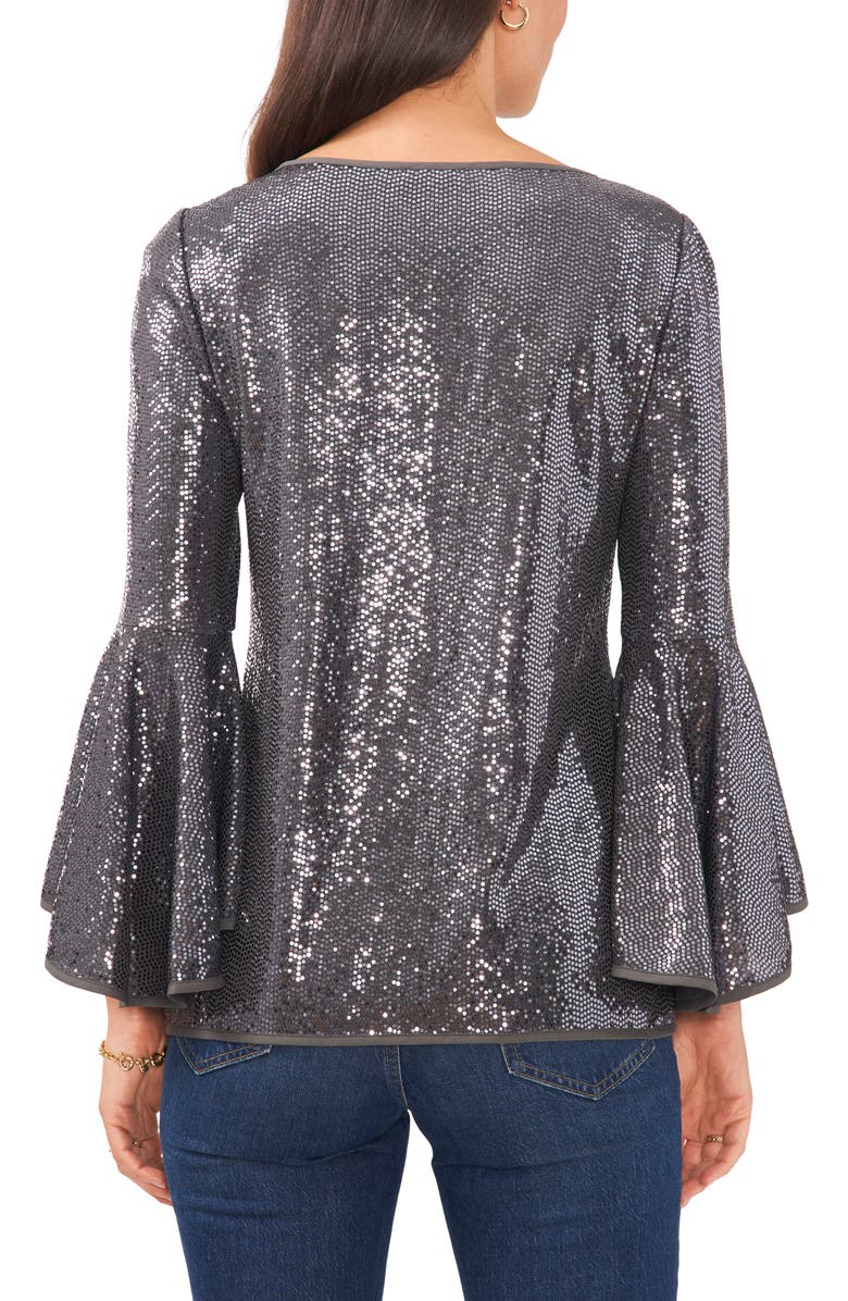 Vince Camuto Sequin Bell Sleeve Top | Nordstrom