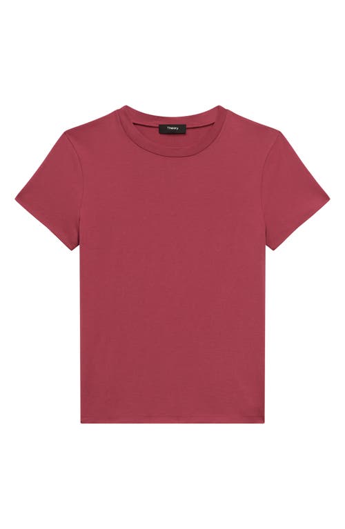 Shop Theory Tiny Apex Organic Pima Cotton T-shirt In Deep Rose