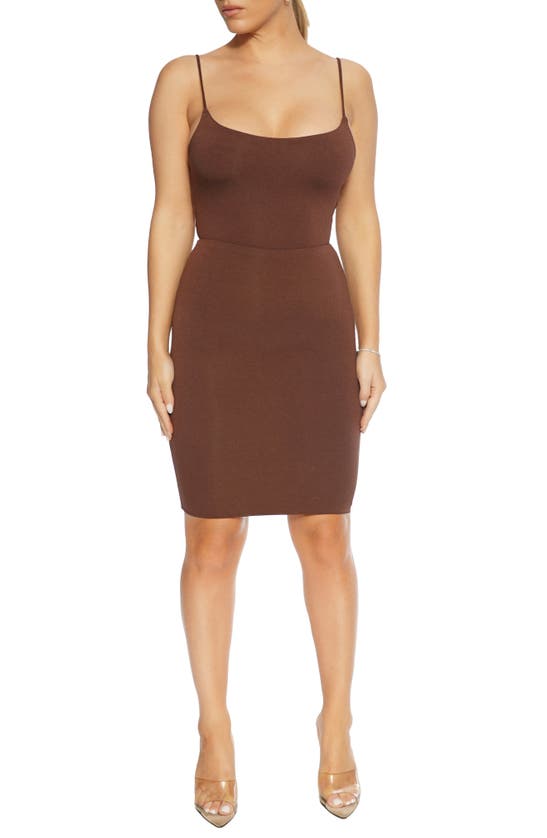 Naked Wardrobe Tank Bodysuit In Chocolate