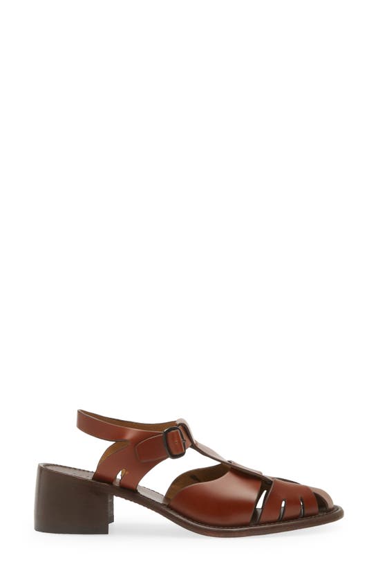 Hereu Pesca Block Heel Fisherman Sandal In Tan