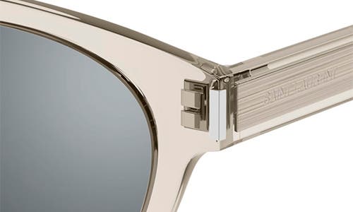 Shop Saint Laurent 48mm Phantos Sunglasses In Beige