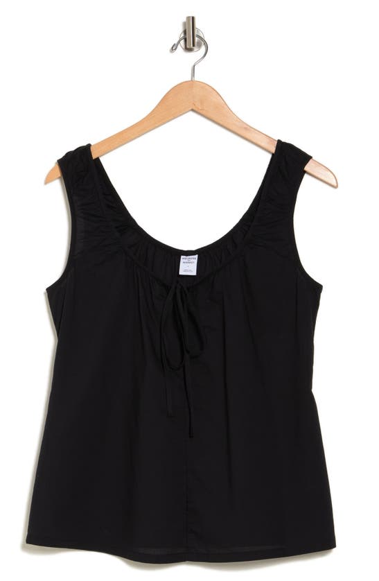 Shop Melrose And Market Tie Sleeveless Top In Black