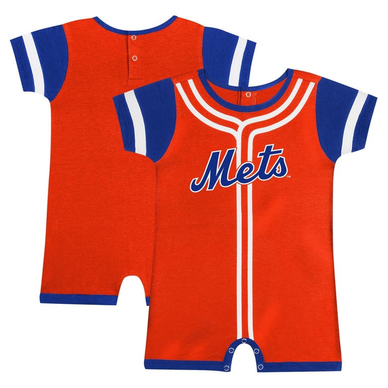 Outerstuff Babies' Newborn & Infant Fanatics Branded Orange New York Mets Fast Pitch Romper