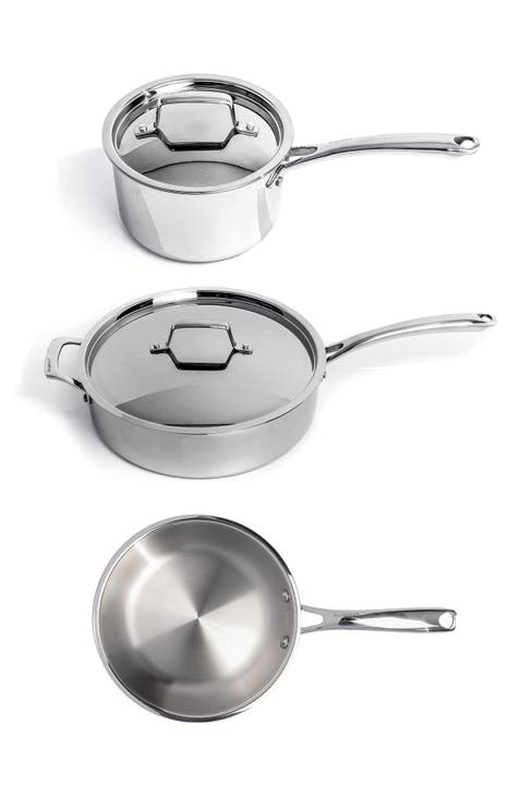 5-Piece Professional Tri-Ply 18/10 Stainless Steel Cookware Set