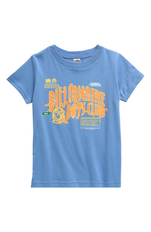 Shop Billionaire Boys Club Kids' System Cotton Graphic T-shirt In Riviera