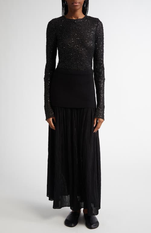 Shop Proenza Schouler Sophie Open Stitch Sequin Top In Black