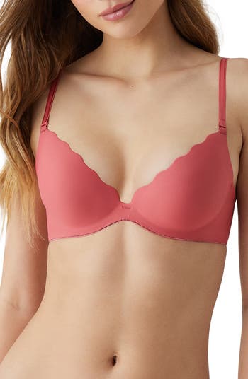 OnGossamer Womens Sleek Micro with Lace Push Up Bra - Cashmere Rose, 32C at   Women's Clothing store