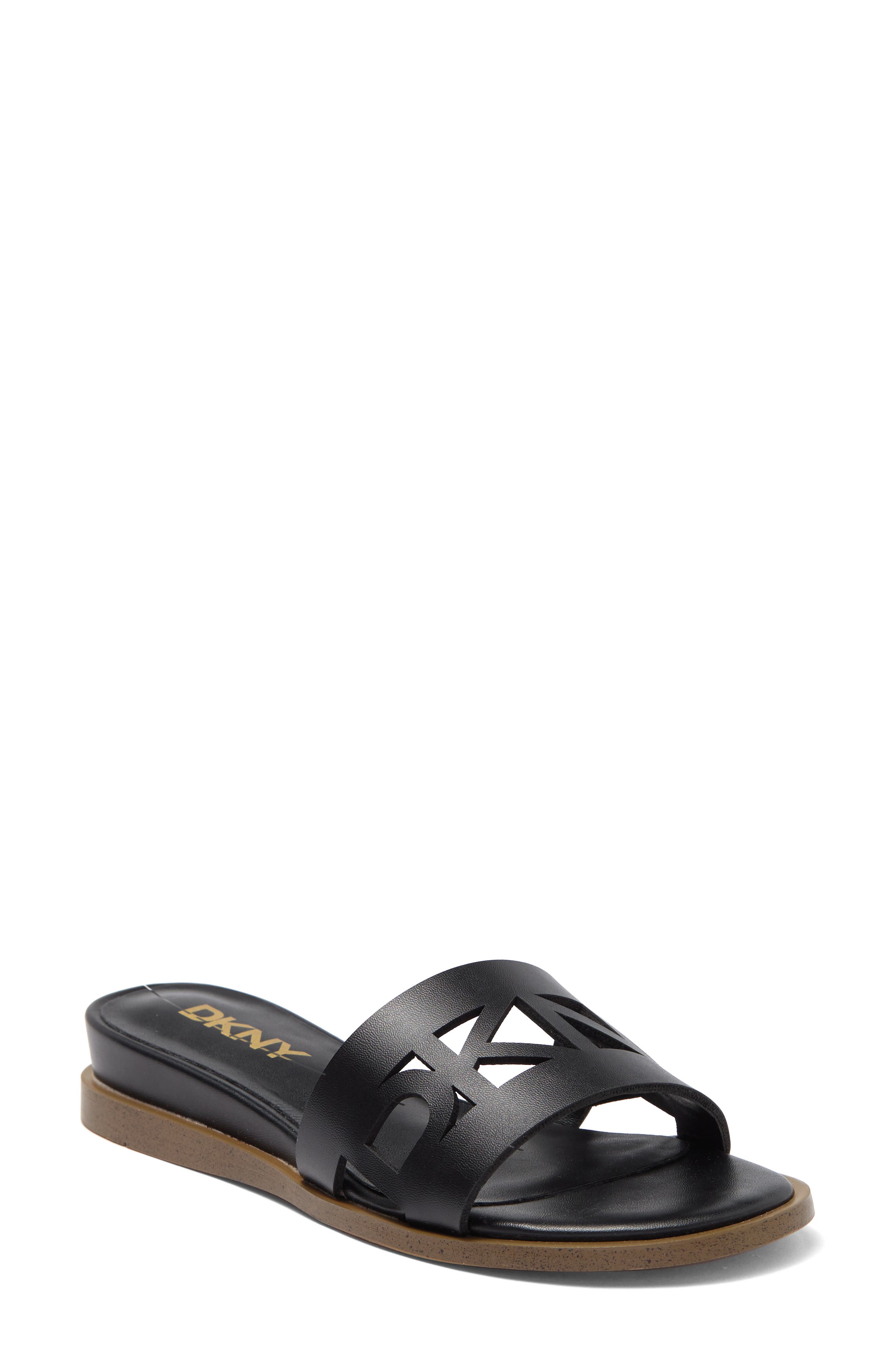 dkny lake buckled slide sandals