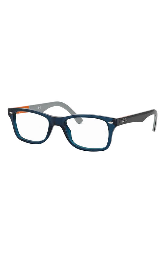 Shop Ray Ban Ray-ban 53mm Square Optical Glasses In Blue