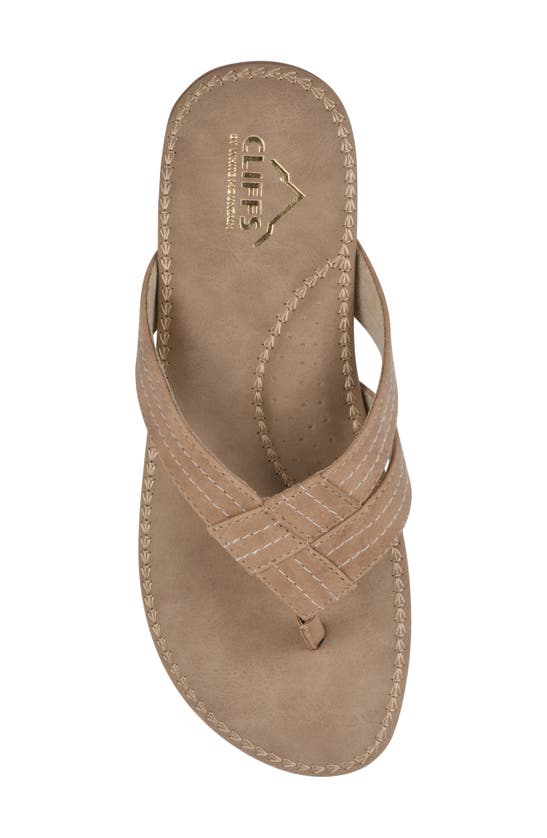 Cliffs By White Mountain Fateful Flip Flop In Natural/ Nubuck