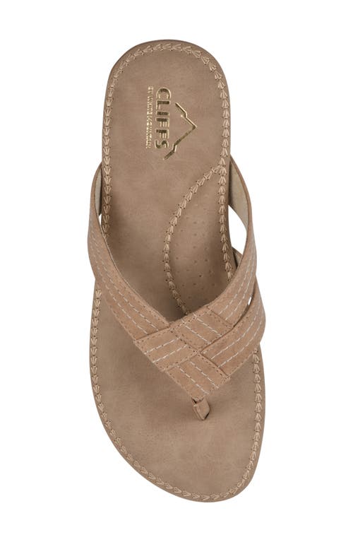 Cliffs By White Mountain Fateful Flip Flop In Natural/nubuck