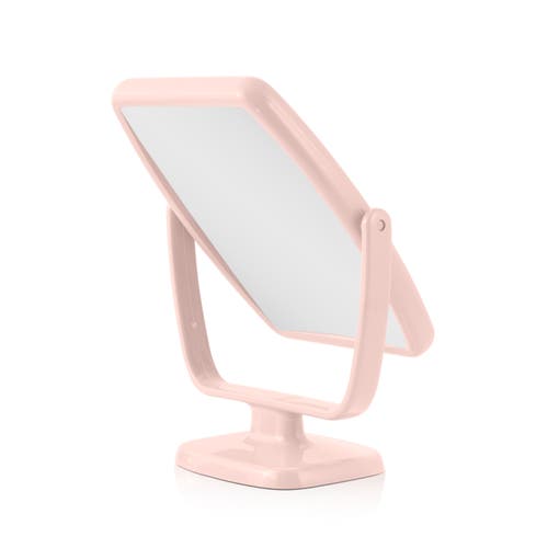 Zadro Geo Makeup Mirror With Magnification In Rose Quartz