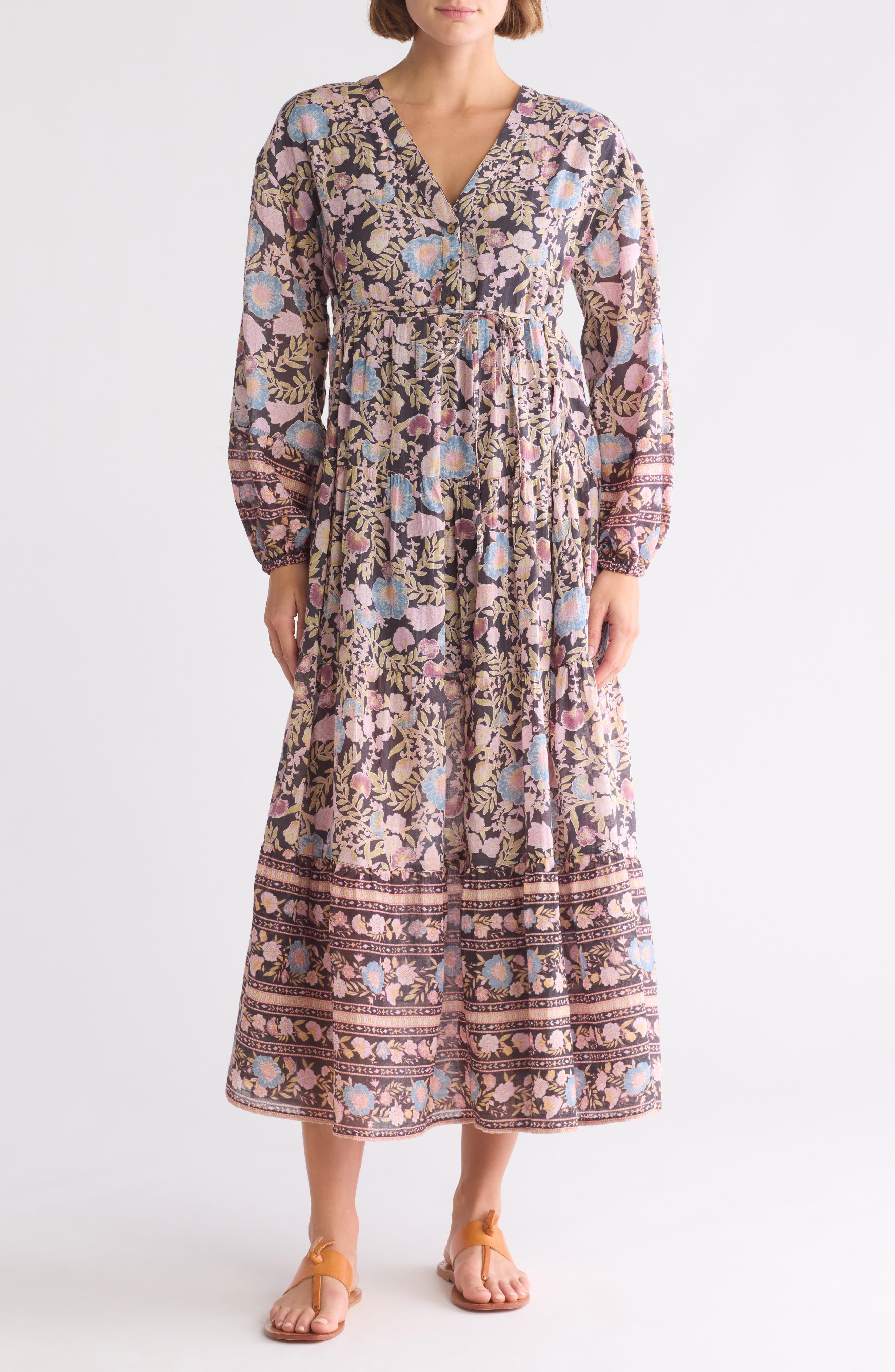 Billabong Adore You Floral Long Sleeve Maxi Dress | Nordstrom