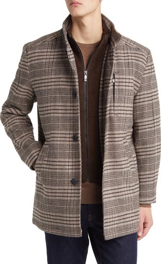 Classic wool blend car coat shops with inset bib