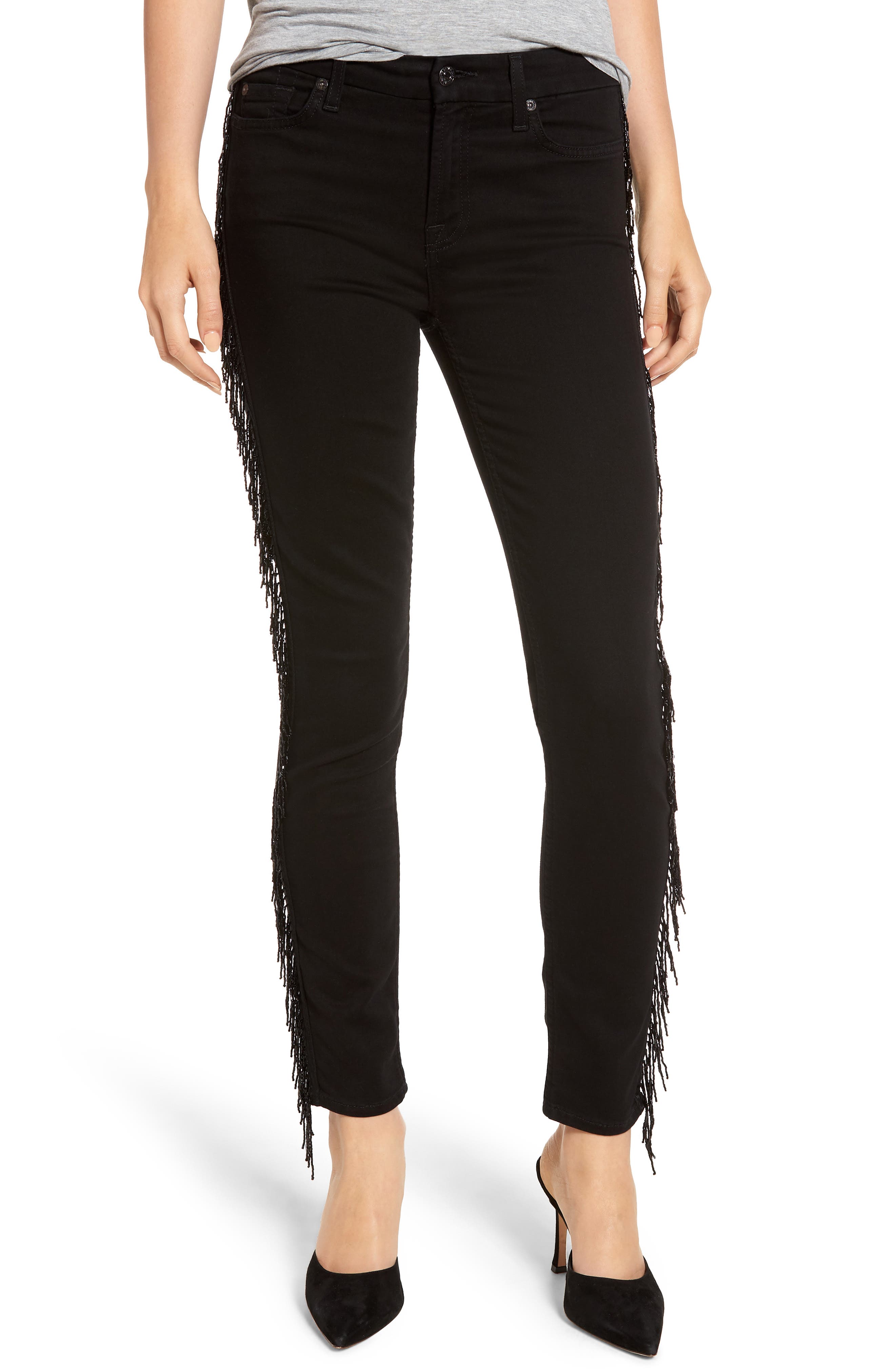 7 for all mankind fringe jeans