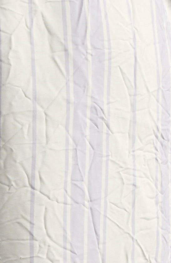 Bite Studios Portico Stripe Rumpled Satin Drawstring Shorts In Glicine