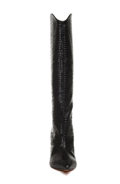 Schutz Maryana Pointed Toe Boot In Black Scales