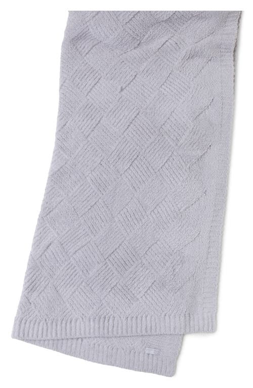 Barefoot Dreams Cozychic Diamond Weave Blanket In Oyster