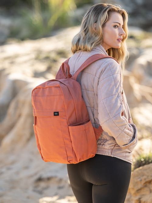 Terra Thread Sustainable Backpack For School And Everyday Use In Burnt Orange