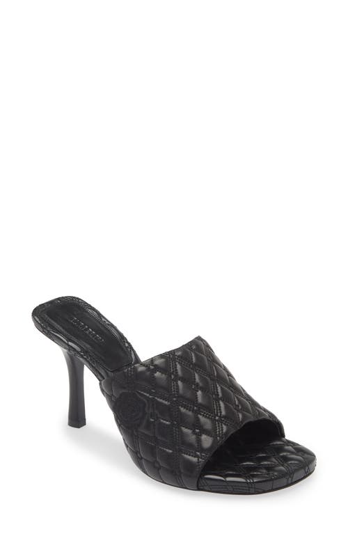 Burberry Quilted Slide Sandal In Black