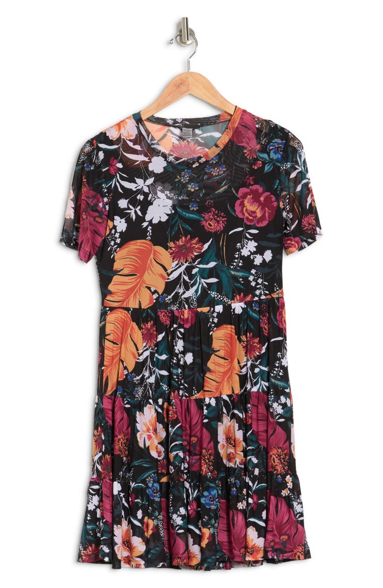 Love By Design Cate Floral Print Tiered T-Shirt Dress | Nordstromrack