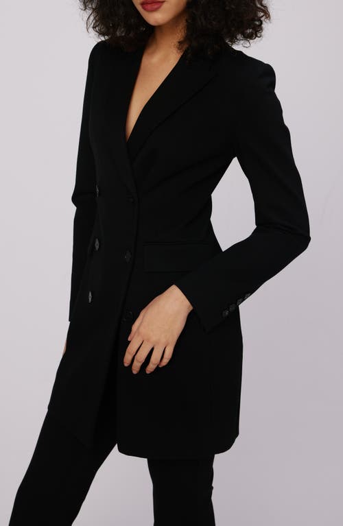 Shop Diane Von Furstenberg Virginia Double Breasted Long Jacket In Black