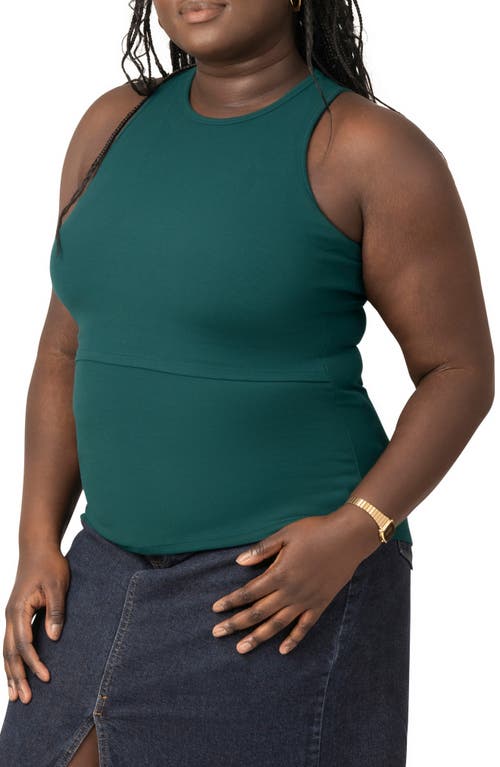 Shop Kindred Bravely Racerback Maternity/nursing Tank In Evergreen