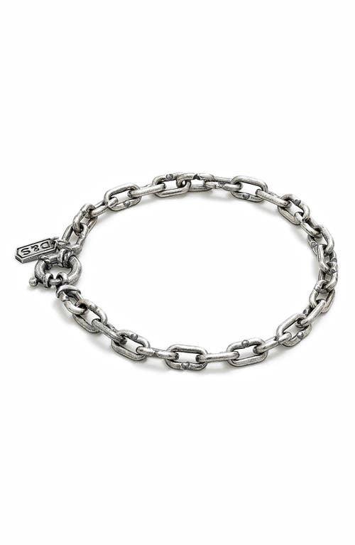 Men's Sterling Silver Lock Chain Bracelet