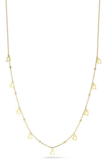 Glaze Jewelry Heart Chain Necklace In Gold