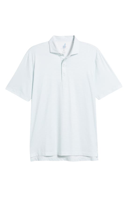 Johnnie-o Double Eagle Pinstripe Prep-formance Polo In Green Grass