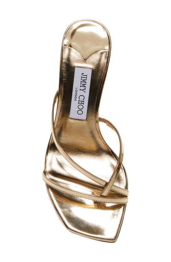 Shop Jimmy Choo Etana Toe Loop Sandal In Gold