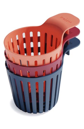 Trebonn 3-piece Cooking Baskets In Blue/orange/red