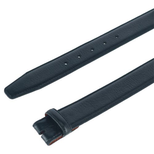 Trafalgar Pebble Grain Leather 35mm Harness Belt Strap In Black