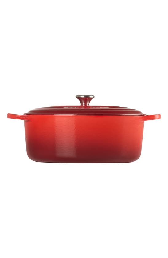 Le Creuset Signature 9 1/2 Quart Oval Enamel Cast Iron French/dutch Oven In Cerise